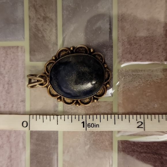 Vintage Lapis Necklace Pendant - Picture 3 of 4